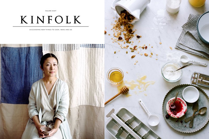 Kinfolk, magazyn celebrujący jedzenie.