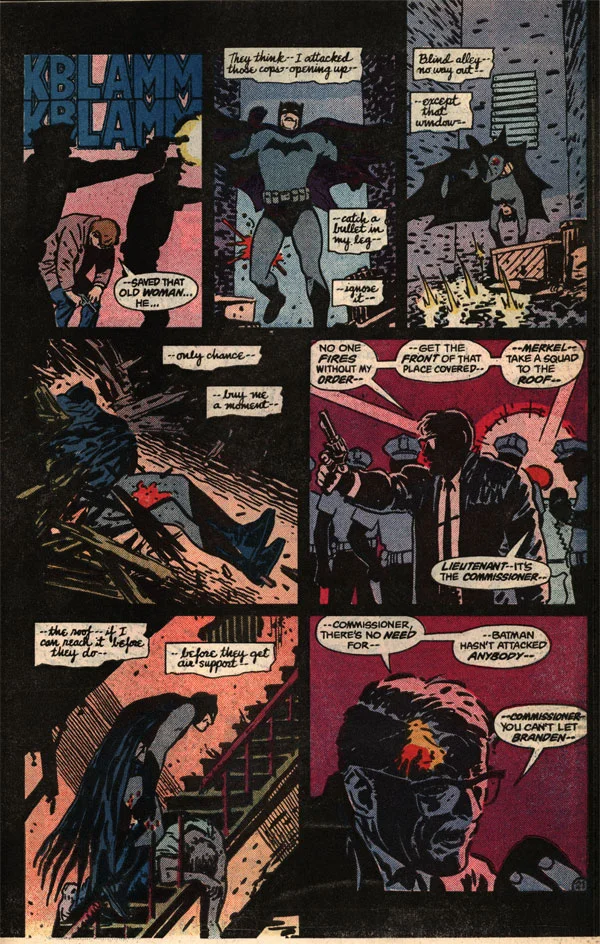 kadr z komiksu "Batman: Year One"