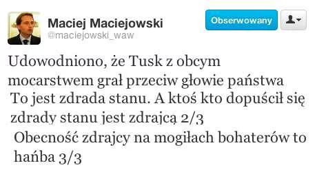 Twitter radnego Maciejowskiego