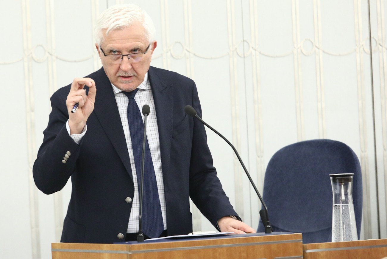 Senator Wadim Tyszkiewicz, bezpartyjny polityk opozycji.