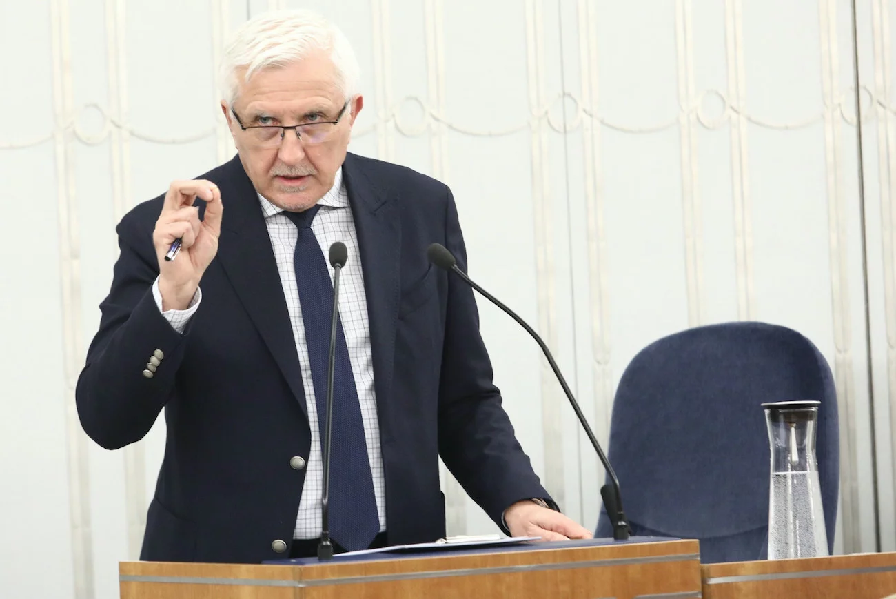Senator Wadim Tyszkiewicz, bezpartyjny polityk opozycji.