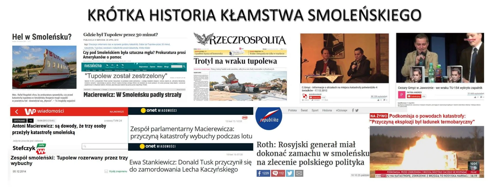 Krótka historia kłamstwa smoleńskiego.