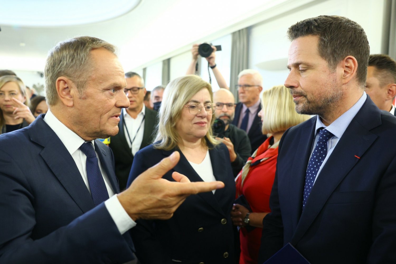 Donald Tusk i Rafał Trzaskowski.