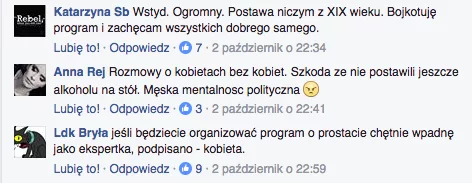 W ostatniej Kawie na Ławę Bogdan Rymanowski rozmawiał o aborcji z samymi mężczyznami. Osoby oglądające program wyraziły swoje niezadowolenie z wykluczenia kobiet na stronie programu na Facebooku.