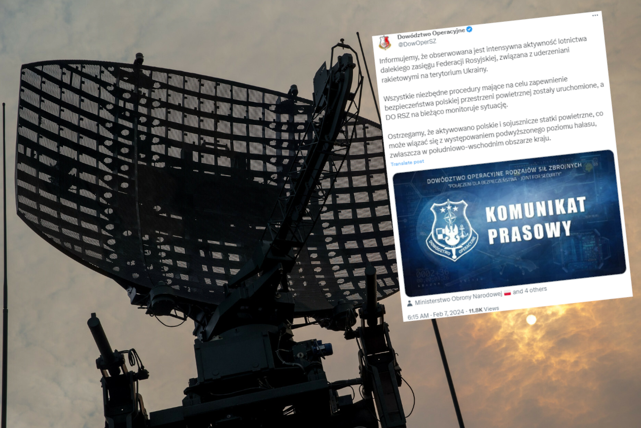 "Do granicy zbliża się rakieta". Pilny komunikat Dowództwa Operacyjnego