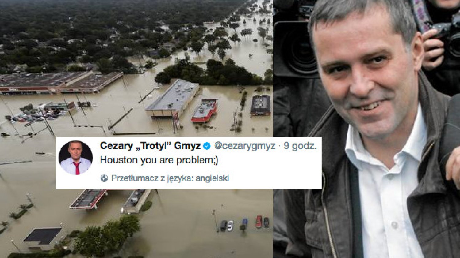 Cezary Gmyz żartuje sobie na Twitterze z tragedii, która rozgrywa się w USA.