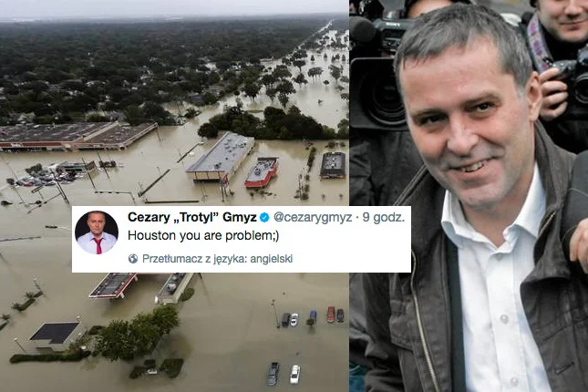 Cezary Gmyz żartuje sobie na Twitterze z tragedii, która rozgrywa się w USA.