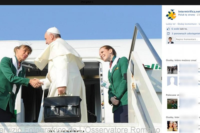 Papież Franciszek przebywa na Światowych Dniach Młodzieży w Rio de Janeiro