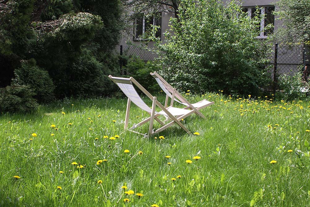 Leżaki w ogrodzie w naTemat