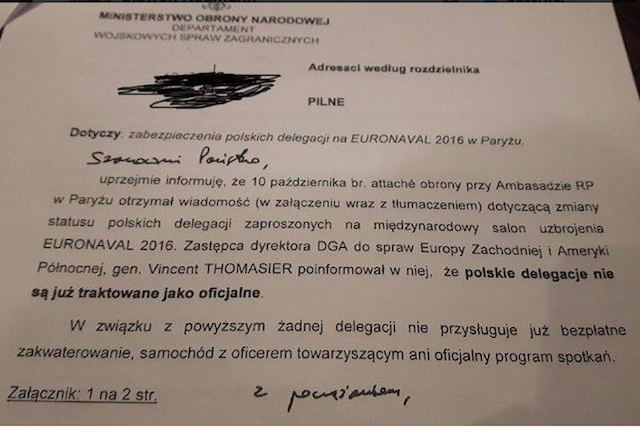 Takie jest stanowisko Francji.