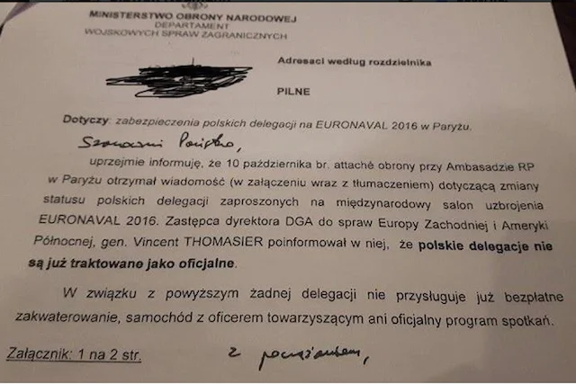 Takie jest stanowisko Francji.