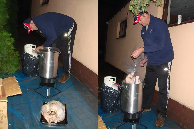 Tim smaży indyka