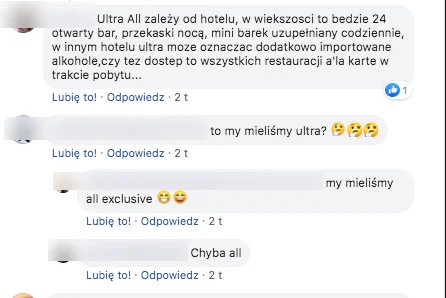 All inclusive czy ultra all inclusive.