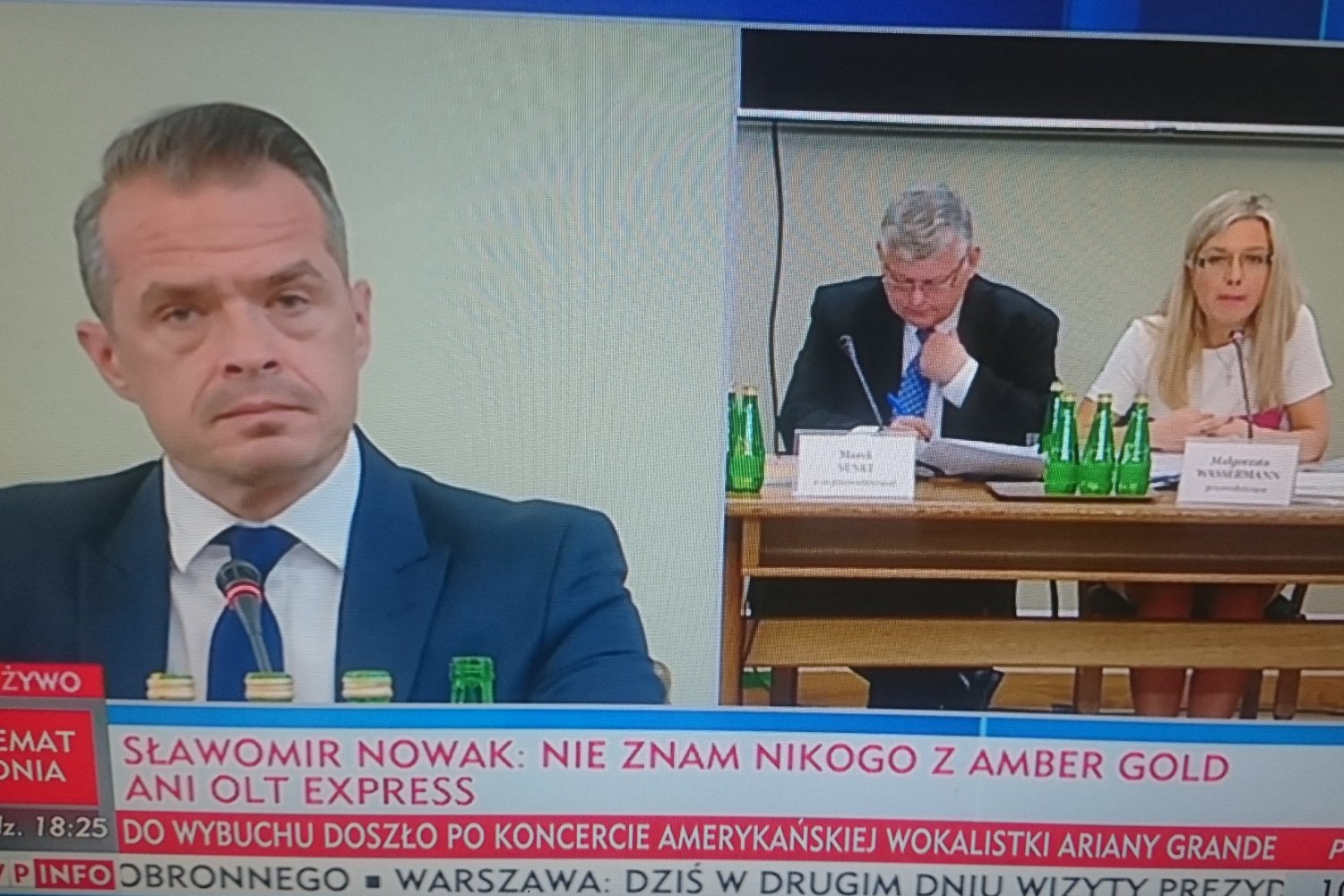 Minister Nowak był zaskoczony problemami przewodniczącej komisji.