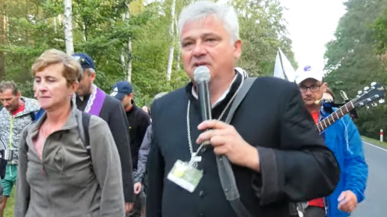 Kardynał Konrad Krajewski podczas pielgrzymki na Jasną Górę.