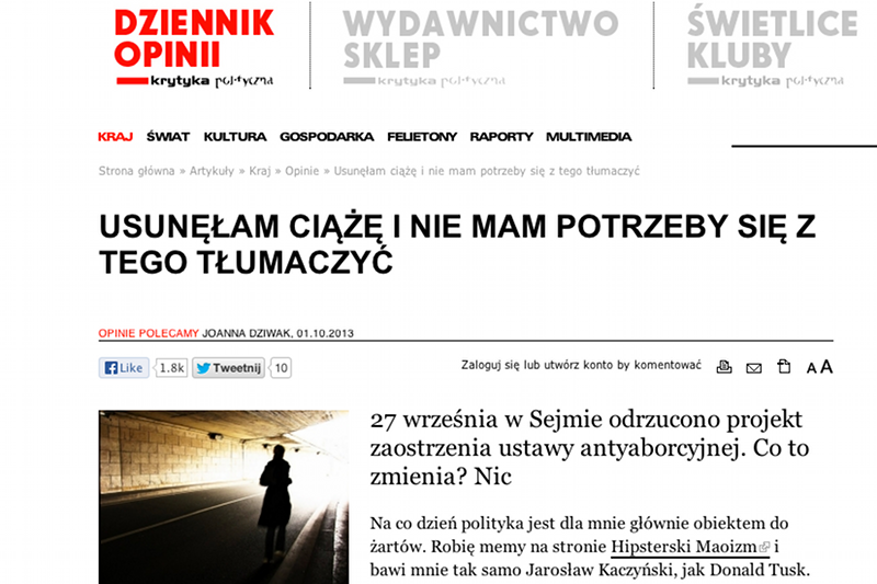 Joanna Dziwak nie chce tłumaczyć się ze swojej decyzji. Kilka komentarzy sprawiło, że jej brudy czytało tysiące internautów