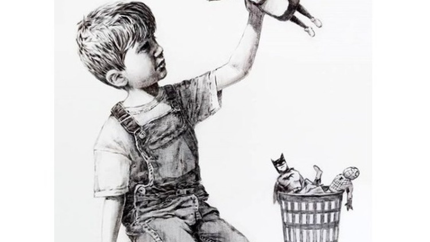 Banksy. Nowy obraz "Game changer" w podzięce dla lekarzy, służby zdrowia, pielęgniarek i medyków walczących z covid-19.