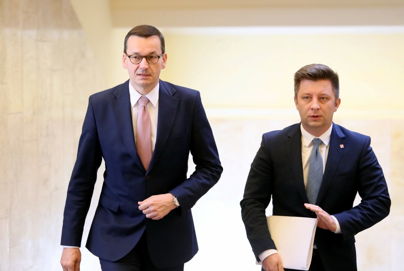 Premier MateuszMorawiecki i Michał Dworczyk.