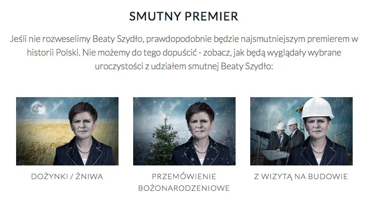 „Smutna Beata to dla kraju strata”, czyli kreator uśmiechu Beaty Szydło. Każdy może ją rozweselić!