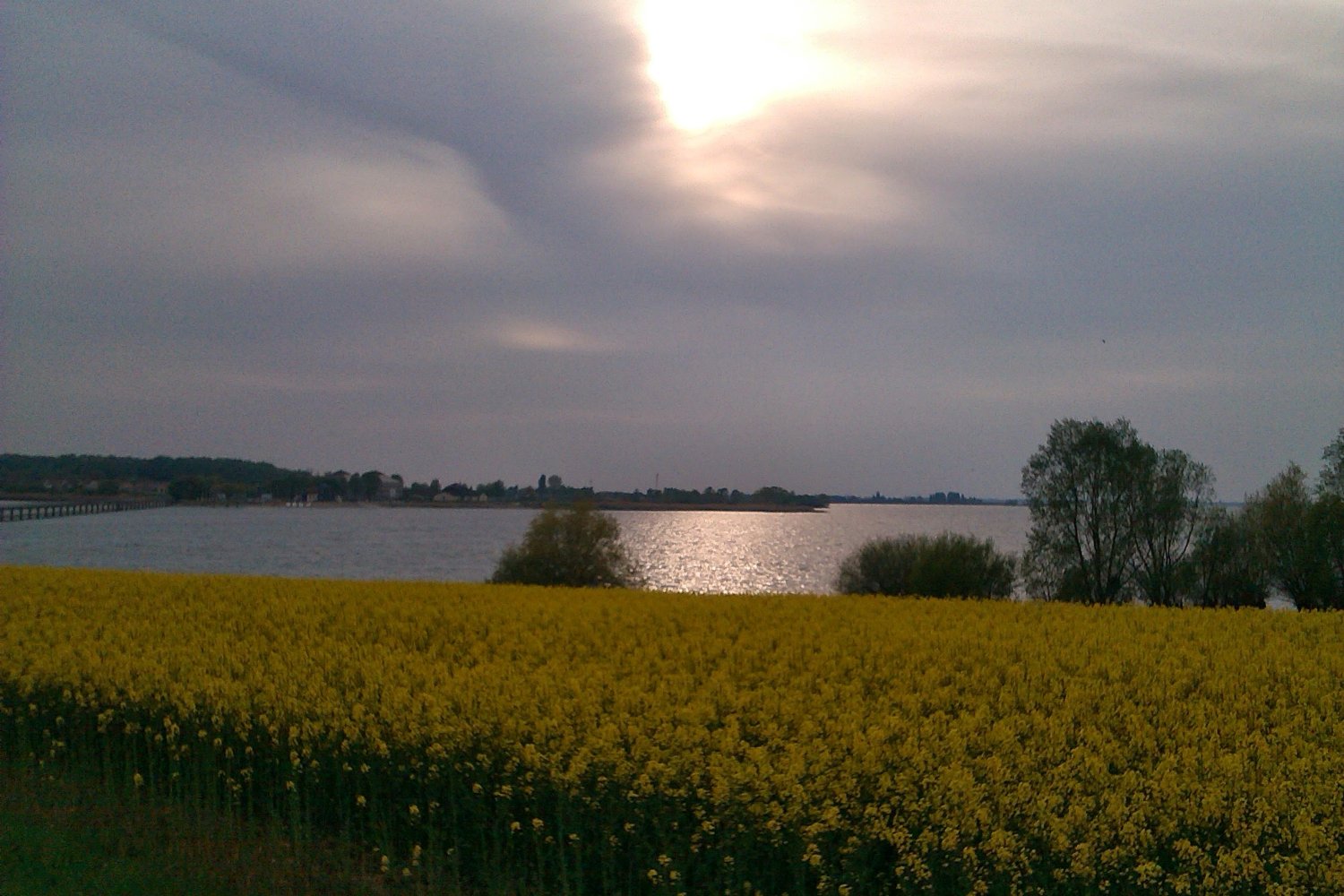 Zachód słońca nad lac du Der