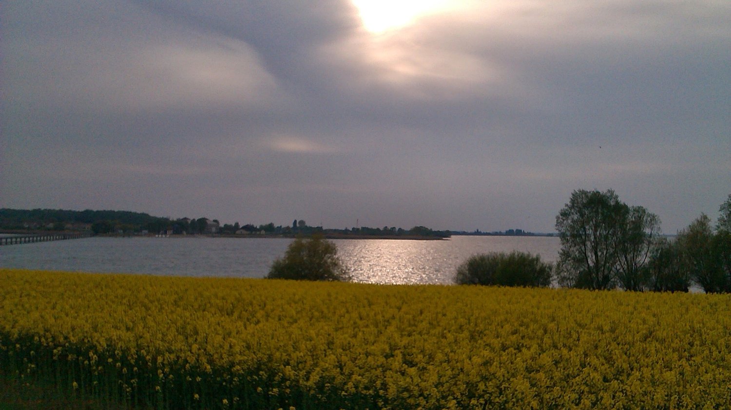 Zachód słońca nad lac du Der