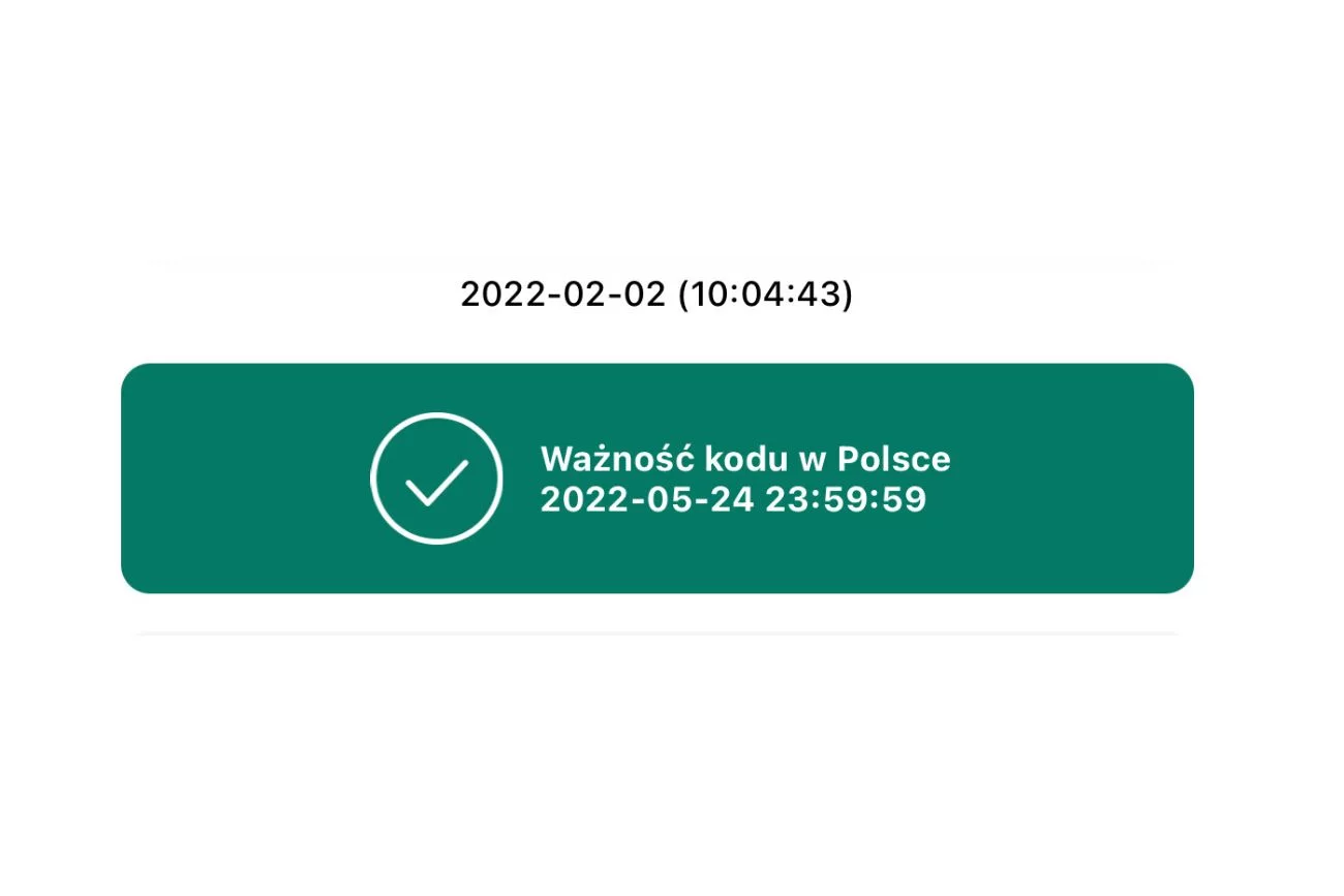 Screen z aplikacji mObywatel.