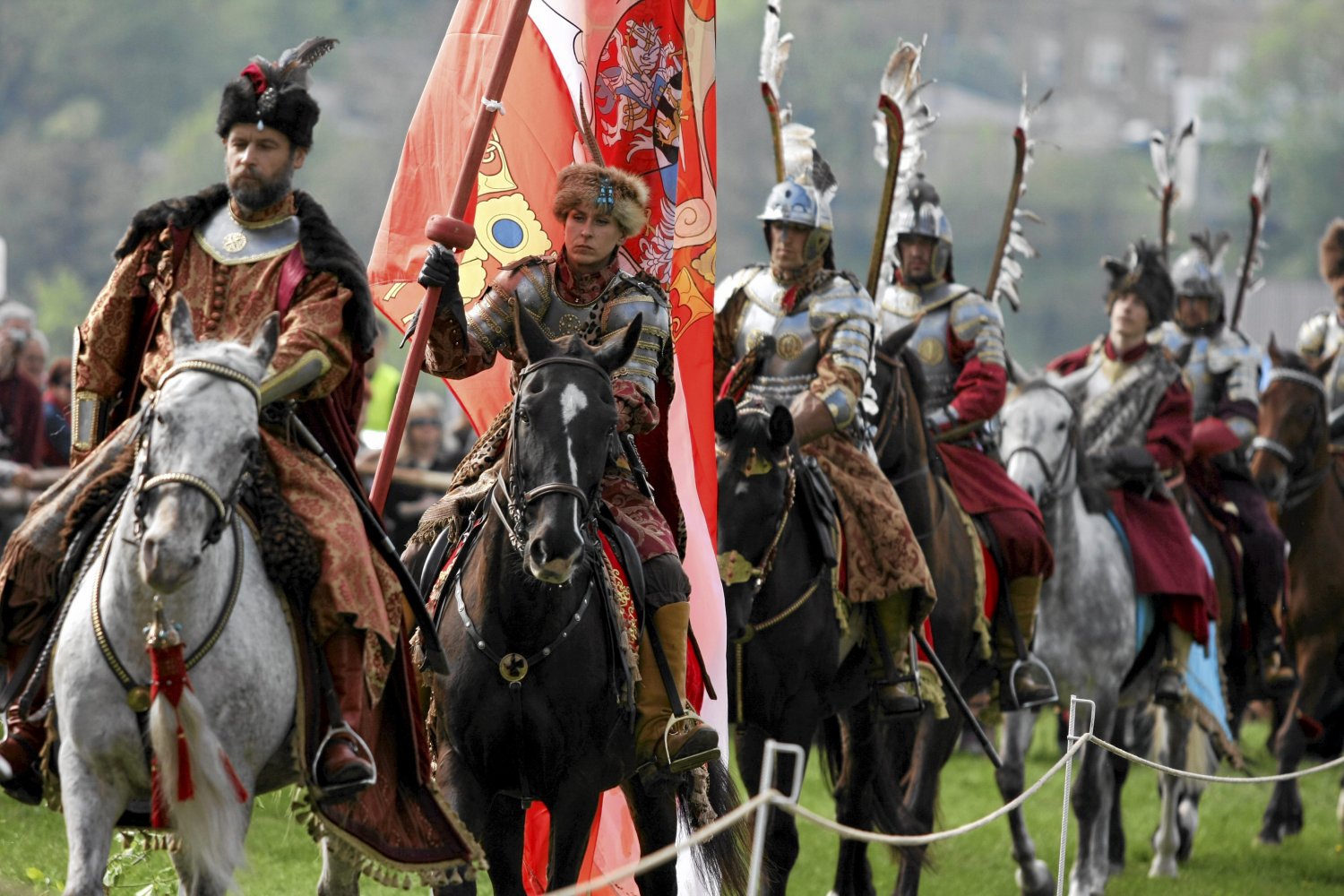 Husaria na zamku w Iłży. Po bitwie pod Kliszowem w 1702 roku formacja ta nie odzyskała już dawnego blasku.