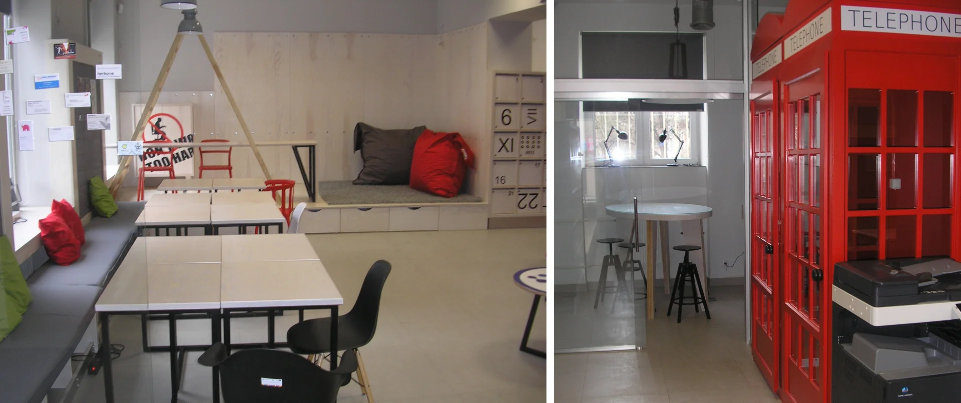 Tak wygląda wspólna przestrzeń burowa w coworkingu, który testuję.