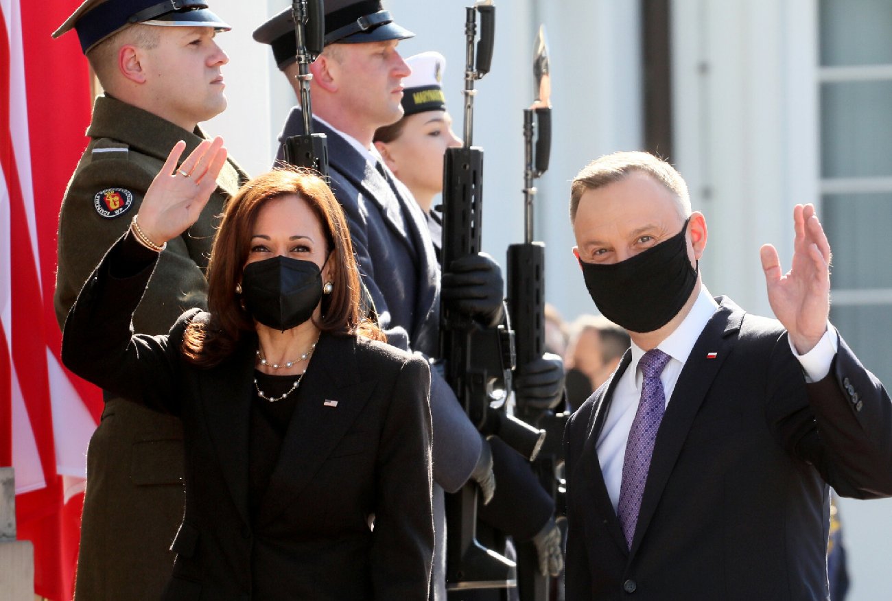 Konferencja Andrzeja Dudy i Kamali Harris o inwazji Rosji na Ukrainę