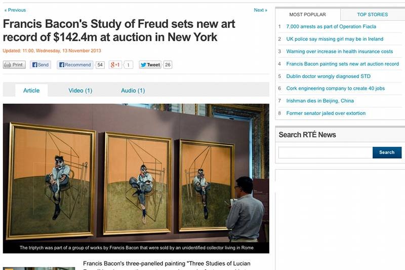 "Studium głowy Luciena Freuda" Francisa Bacona to najdroższy obraz w historii sprzedaży aukcyjnych. Czy da się wytłumaczyć, dlaczego właśnie on?