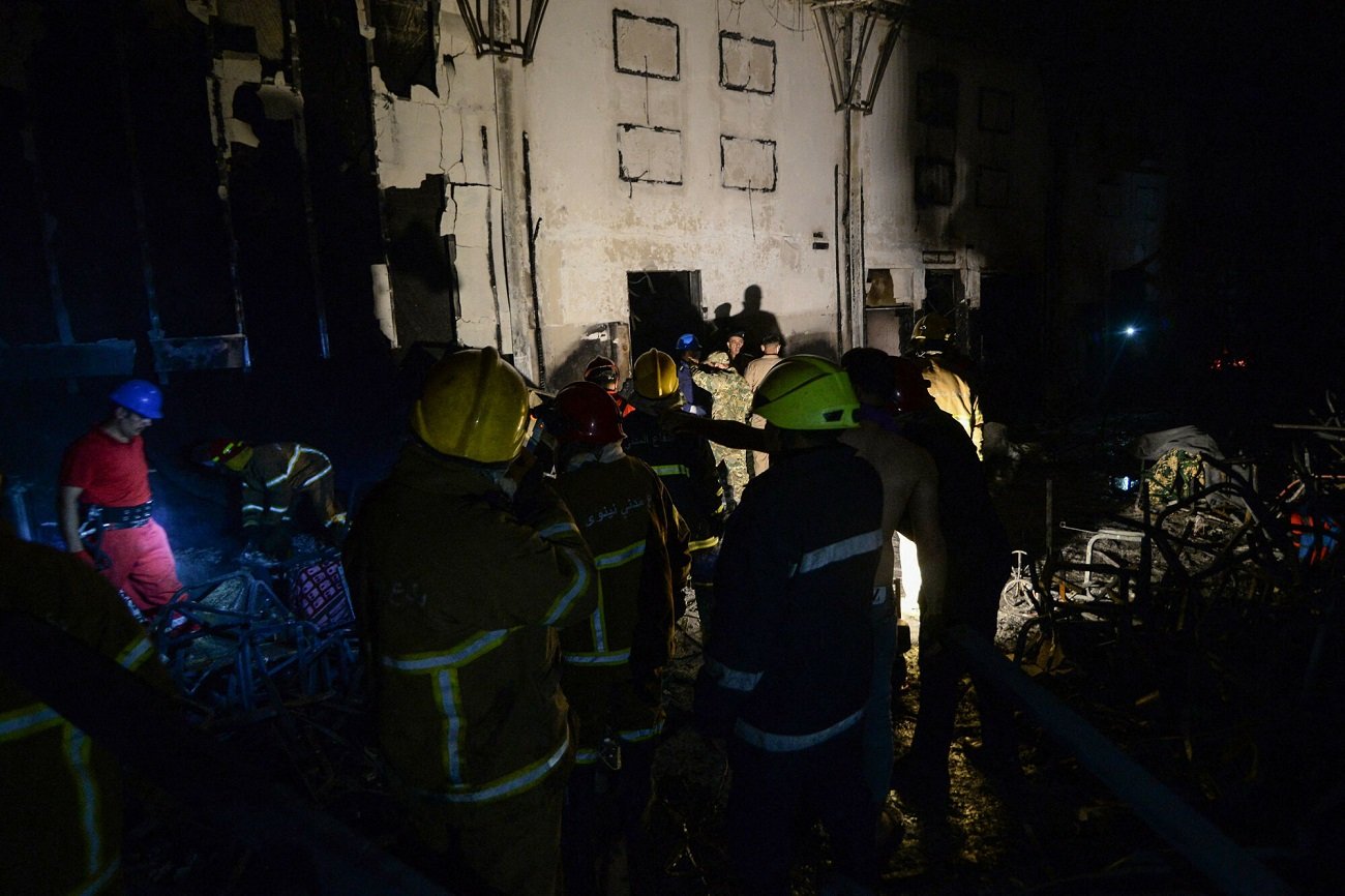 Tragedia podczas wesela w Iraku. Zdjęcie z miejsca zdarzenia, gdzie wybuchł pożar.