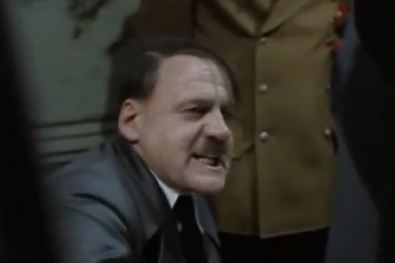 Wielokrotnie przerabiany fragment filmu "Upadek"