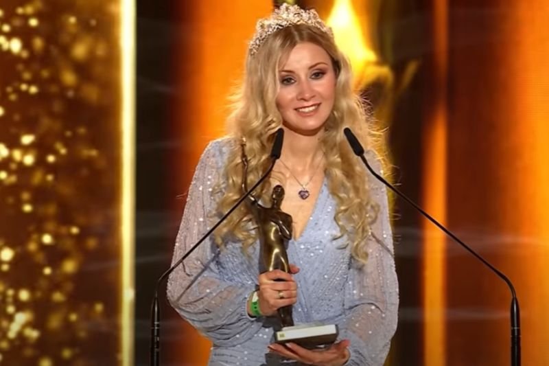 Ewa Bilan-Stoch na Gali Mistrzów Sportu wystąpiła w sukni przypominającej postać z bajki.