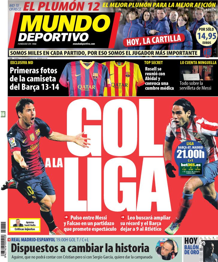 Mundo Deportivo - okładka 16/12/2012