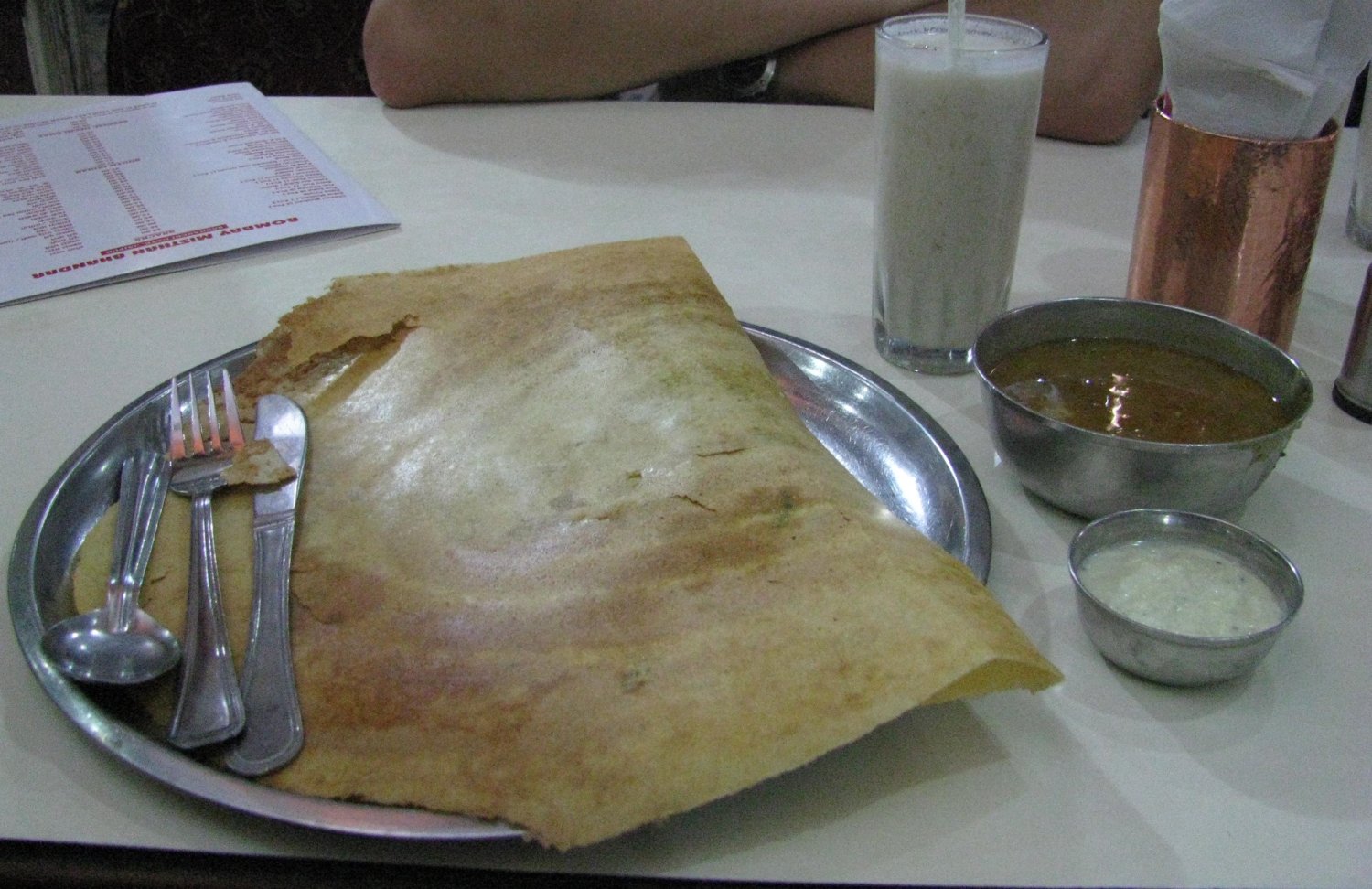 Masala dosa - jedno z moich ulubionych indyjskich dań.