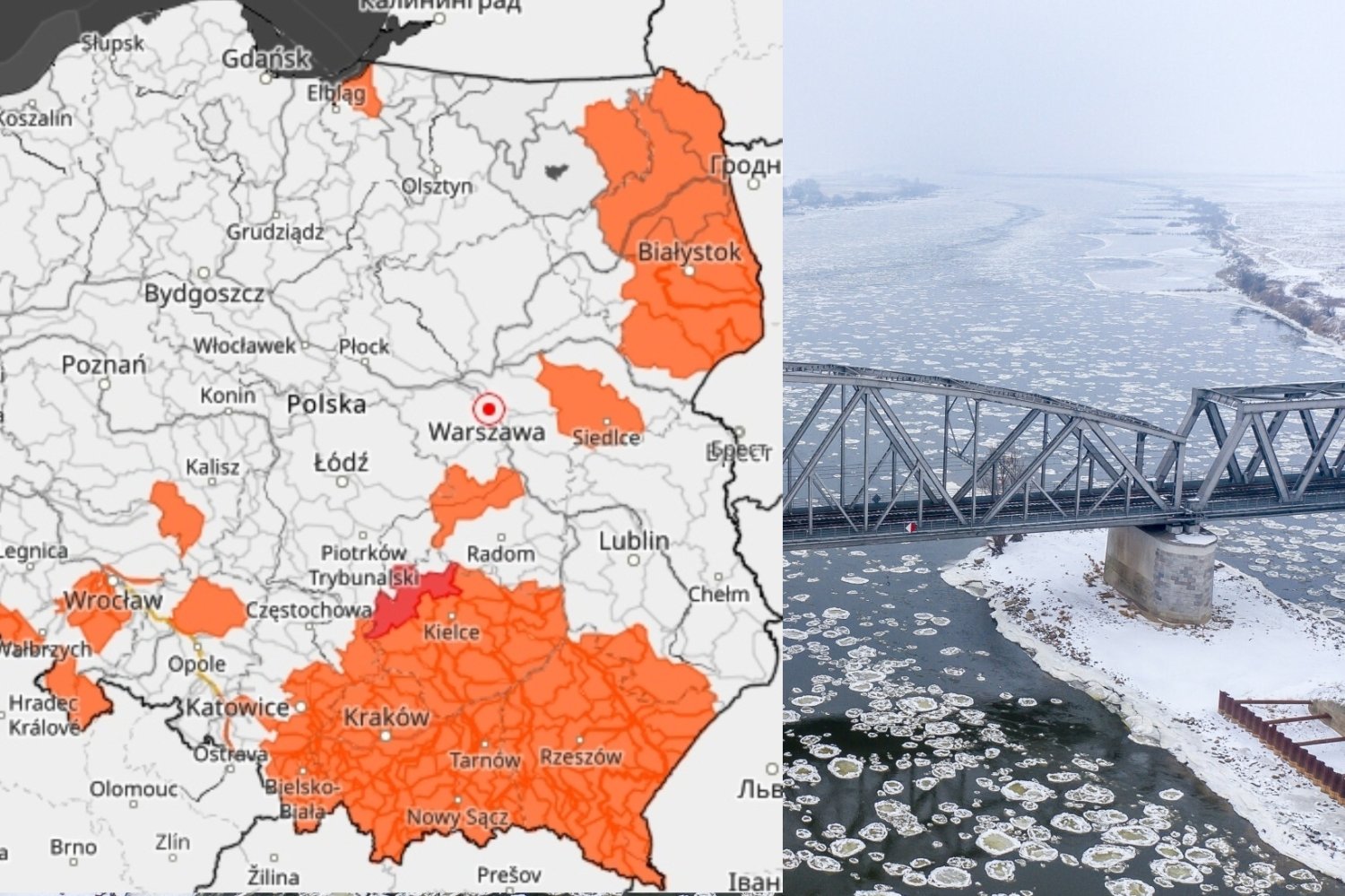 Poziomy wody w rzekach znacznie zaczyna się podnosić.