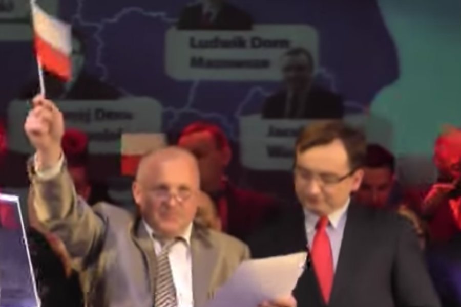 Piotr Rybak no eurokonwencji Solidarnej Polski.