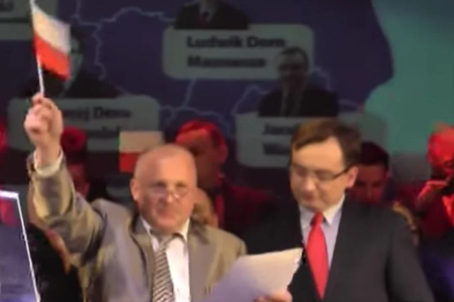 Piotr Rybak no eurokonwencji Solidarnej Polski.