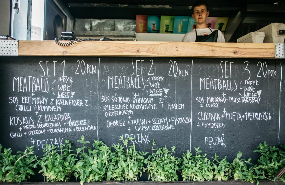 Menu jednego ze stołecznych food trucków