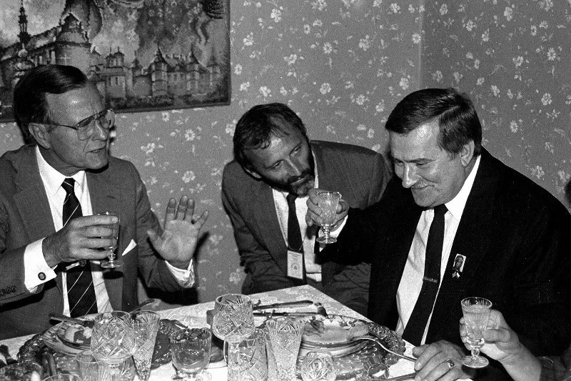 11.07.1989 rok, Gdańsk. George Bush u Lecha Wałęsy