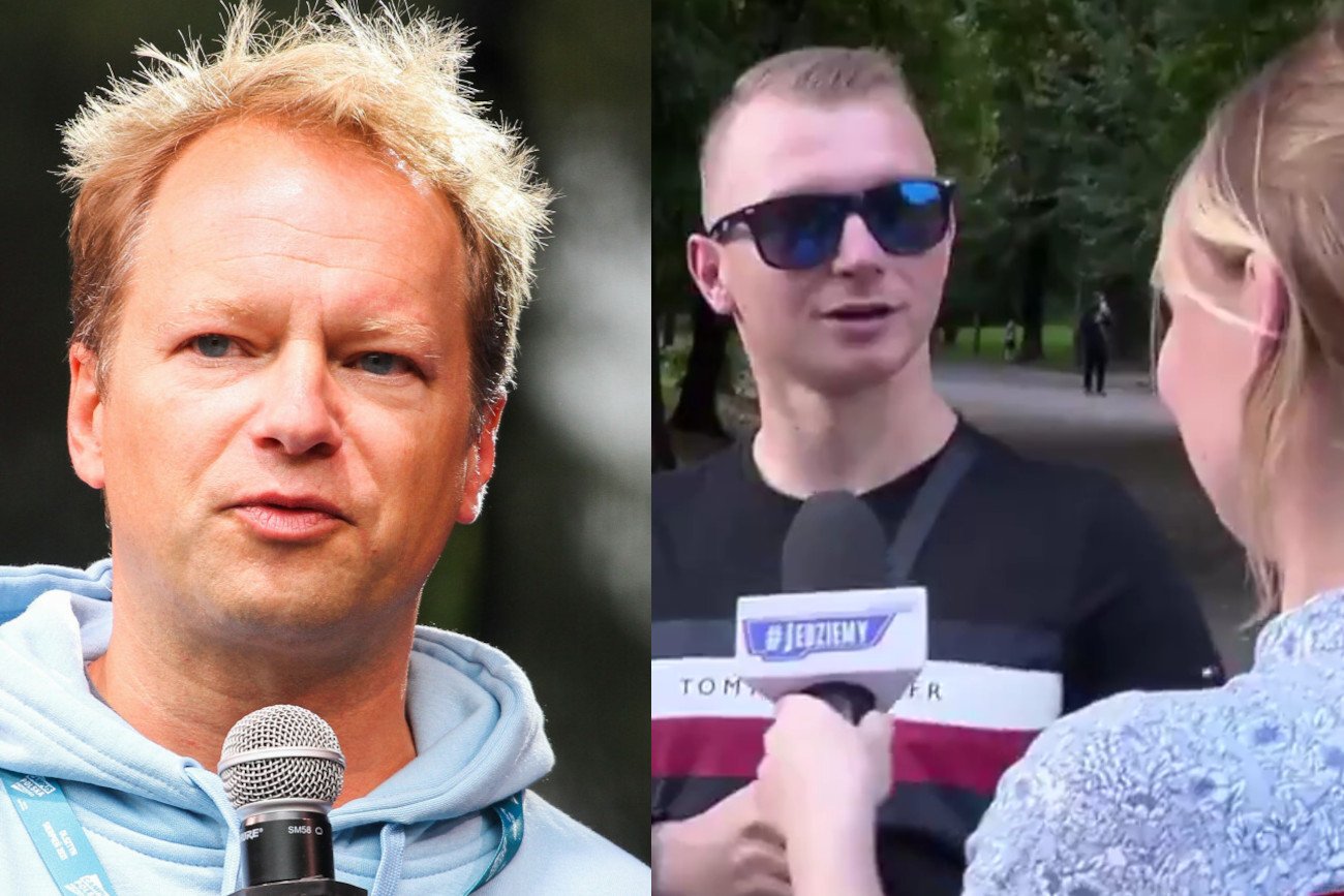 Sonda o Macieju Stuhrze w TVP Info.