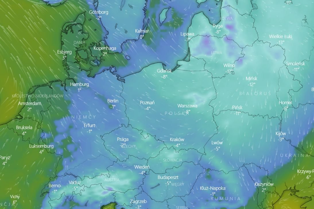W Polsce w przyszłym tygodniu pojawi się zjawisko całodobowych mrozów.