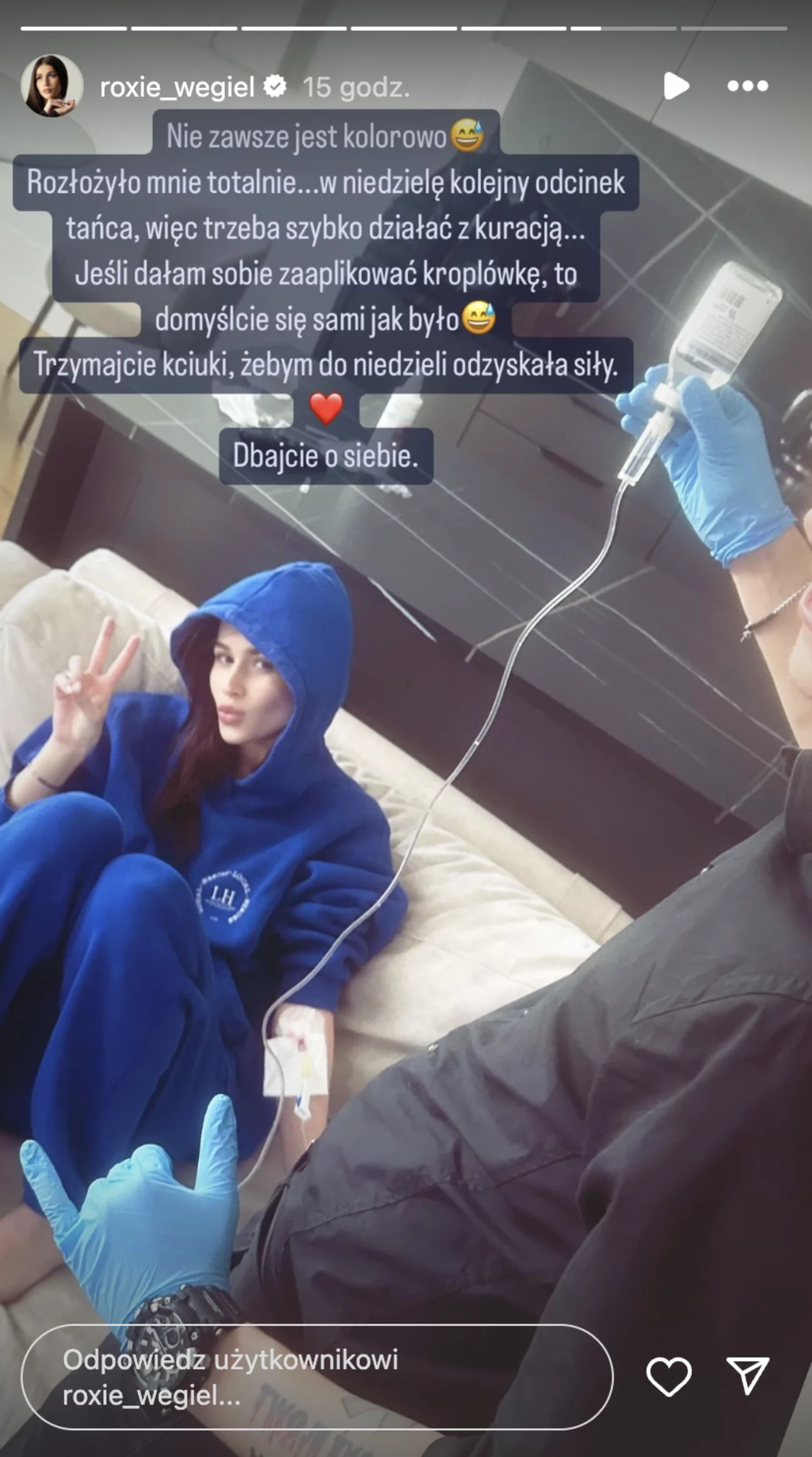 Roxie Węgiel ma problemy ze zdrowiem. Na Instagramie zdjęcie z kroplówką