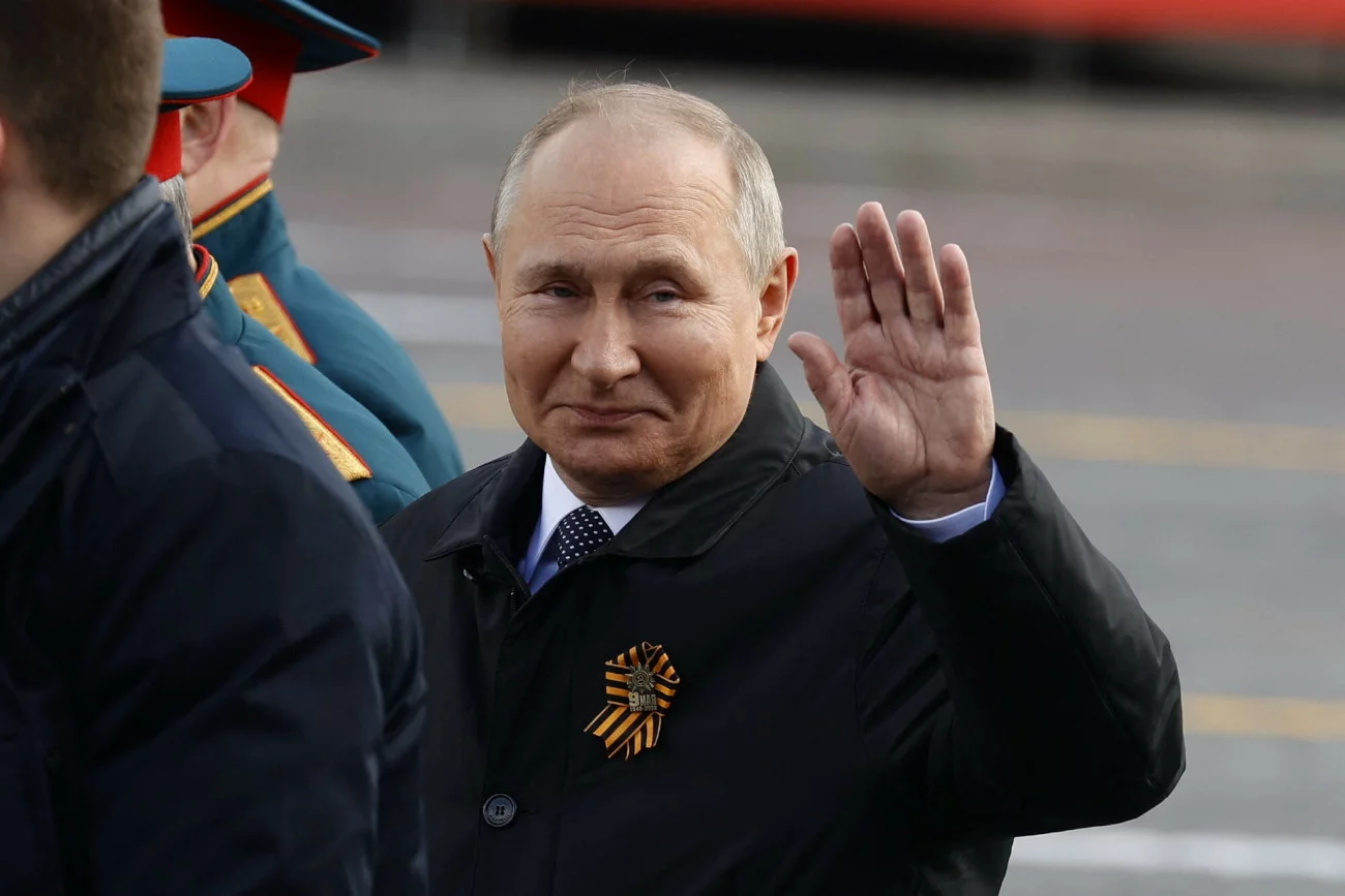 Prezydent Rosji Władimir Putin podczas obchodów Dnia Zwyciestwa w Moskwie