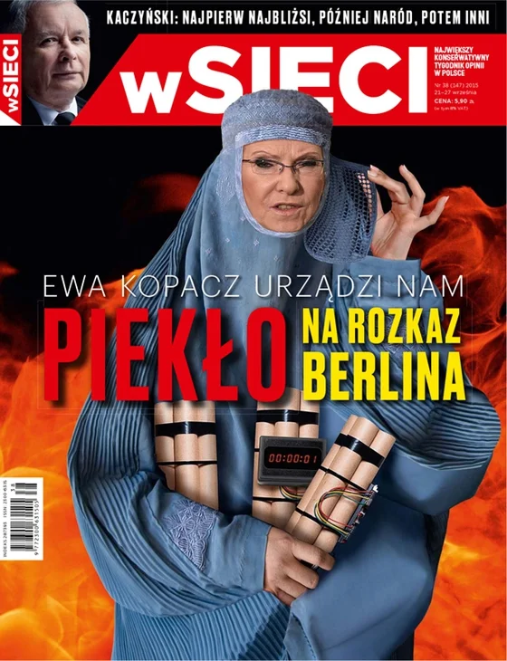 Okładka "wSieci" z Ewą Kopacz.