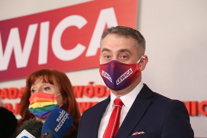 Przewodniczący klubu parlamentarnego Lewicy Krzysztof Gawkowski i posłanka Małgorzata Prokop–Paczkowska.