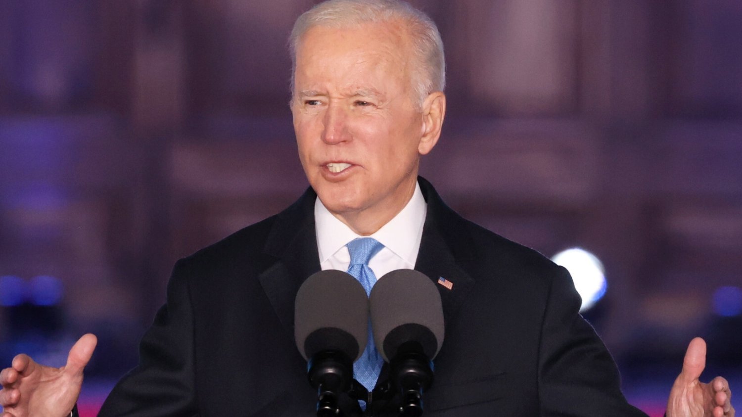 Prezydent USA w Warszawie w 2022 roku.