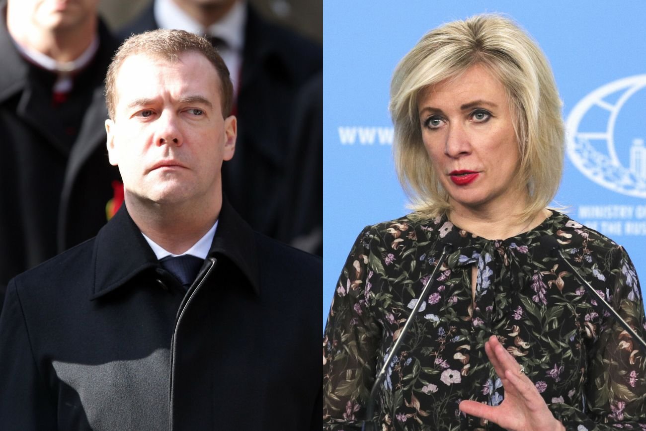 Dmitrij Miedwiediew oraz Maria Zacharowa.