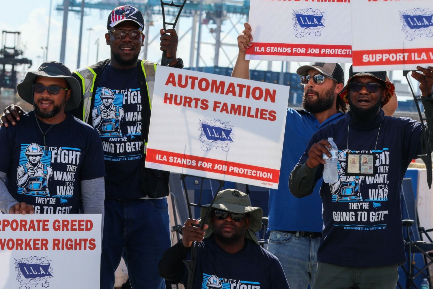 Wielki strajk pracowników doków w USA.