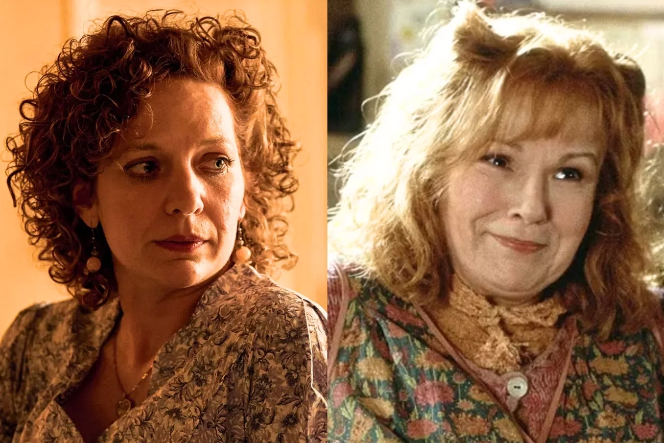 Katherine Parkinson w serialu "Rywale" i Julie Walters w filmie "Harry Potter i Komnata Tajemnic"